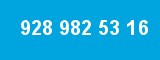 928 982 53 16 928 982 53 16